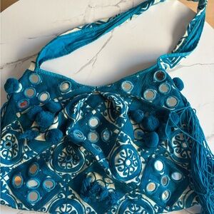 Misa Los Angeles  Blue Patterned Women's Tote Bag